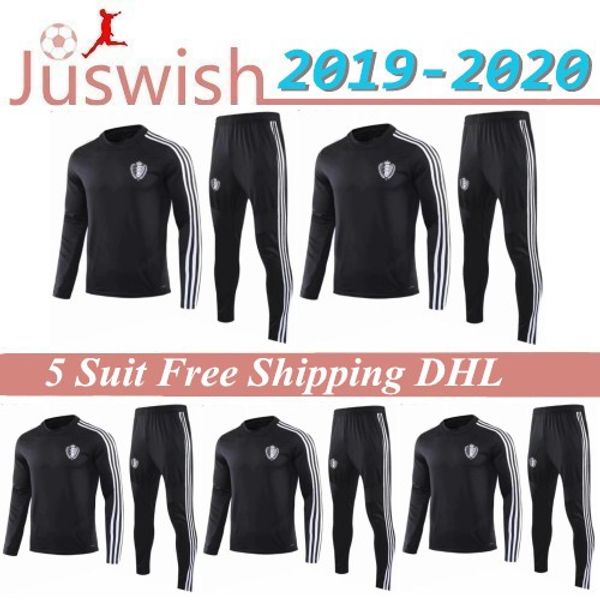 

2020 belgium black training suit 19 20 de bruyne soccer tracksuits lukaku e.hazard mertens long sleeve trousers leisure football uniform, Black;red