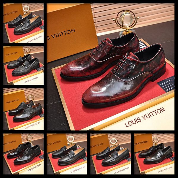 

18ss mens genuine leather black dress shoes elegant boss business office gents suit formal tuxedo shoes wedding crocodiles