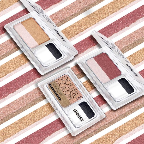 

свадебный макияж двухцветный ленивый тени для век shimmer с кисточкой прочный естественный макияж печать градиент жемчужные тени для век укр