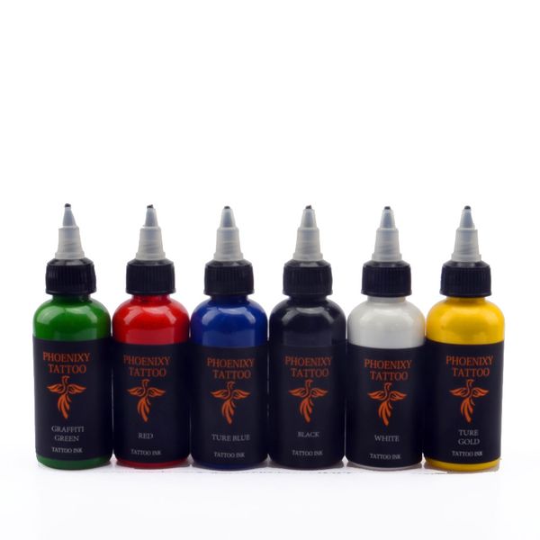 

60ml/ bottle tattoo ink set microblading permanent makeup art pigment 6 pcs cosmetic tattoo paint for eyebrow eyeliner lip body