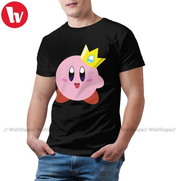 

jigglypuff t shirt king kirby t-shirt cotton awesome tee shirt summer short sleeves graphic mens tshirt, White;black