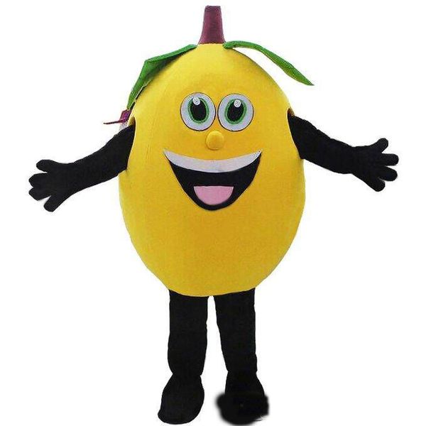 2019 vendita calda nuovi costumi mascotte limone giallo costumi mascotte frutta costumi di Halloween festa di Natale vestito operato per adulti