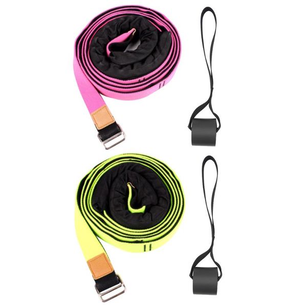 

portable fitness resistance band pilates yoga leg stretcher pull rope w/door anchor for gym family beautify the back hip lifting