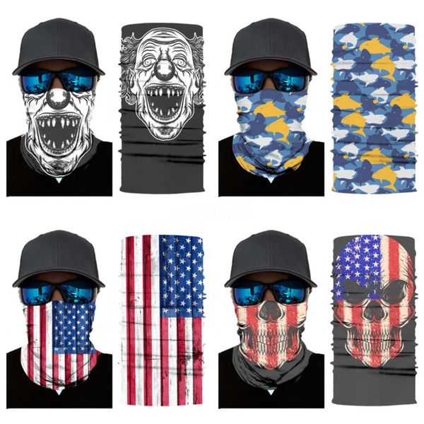

ec8zp bicycle magic skull scarf outdoor mask riding sports bike face breathable seamless bandanas cycling skull scarf headband er ski mas#58, Blue;black