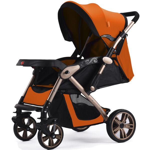 

yibaolai lightweight can sit high lying four-wheel absorber baby stroller multi-color optional