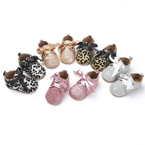 

infant toddler glitter soft shoes baby boy girl shoes pre-walker newborn girls casual 0 to 18 months, Black