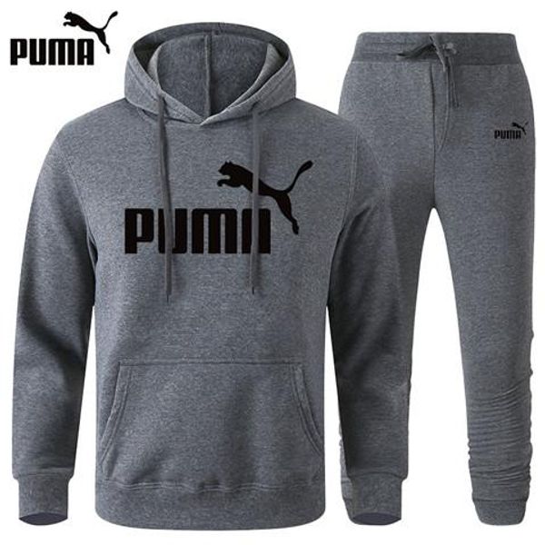 

v6 puma luxury brand designer tracksuit men luxury sweat suits autumn brand mens jogger suits jacket + pants sets sporting, Gray