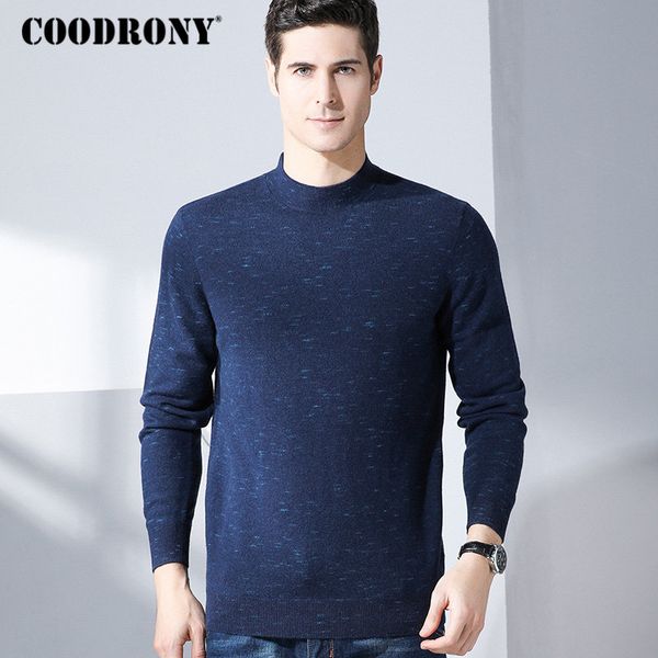 

coodrony merino wool sweater men casual turtleneck pullover men clothes 2018 new arrival winter thick warm cashmere sweaters 316, White;black