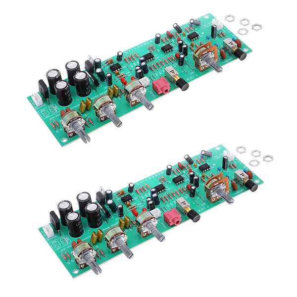

2 pieces dx338a op-amp hifi amplifier volume tone eq control board preamplifier diy, voltage dual ac12v