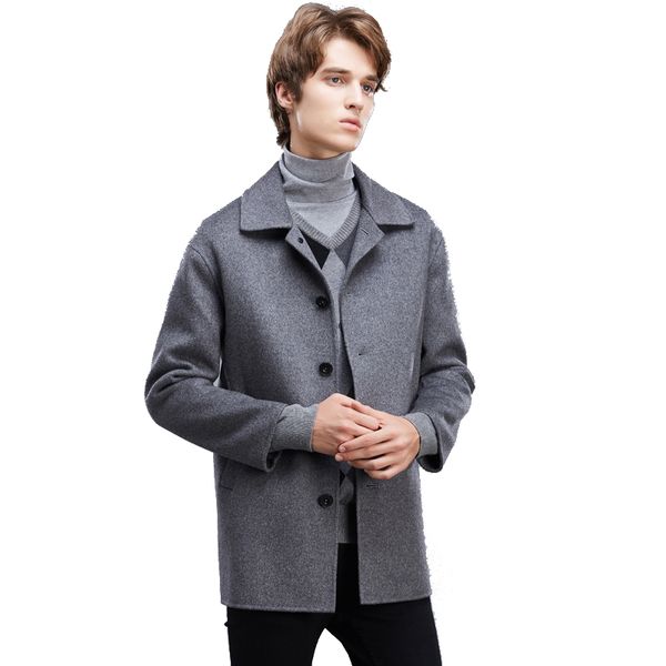 

new spring autumn cotton fashion pocket long male casual jacket men windbreaker jackets coat, Black