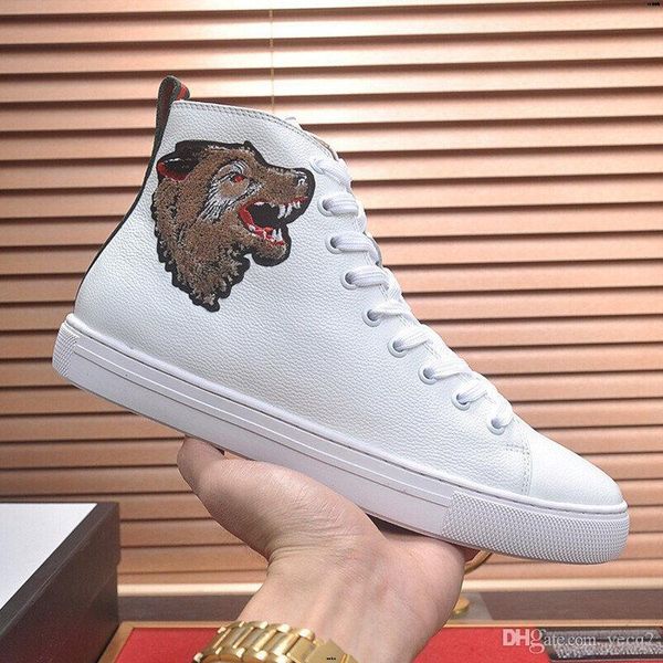 

20ss 2020 new spring and autumn men shoes casual fashion sneakers high hip hop platform shoes black leather luxury shoes yetc8