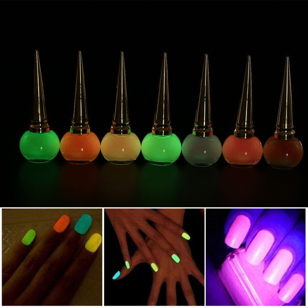 

12 colors about 14ml fashion nail polish non-toxic fluorescent neon luminous gel nail polish for glow in dark for women children