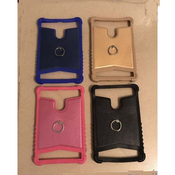 

luxury ultra thin colorful leather tpu soft silicone case cover shell for 7" irbis tx52 3g iru pad universal tablets ring cases