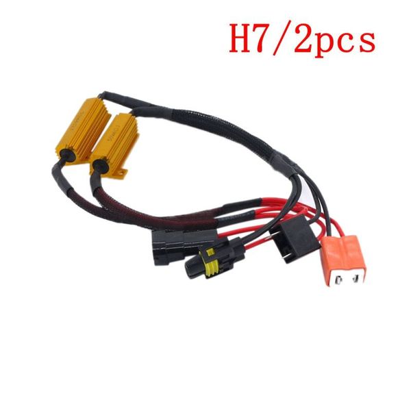 

drop shipping 2pcs 50w h7/9006/hb4 headlight load resistor led canbus car fog lamps decoder error warning resistance