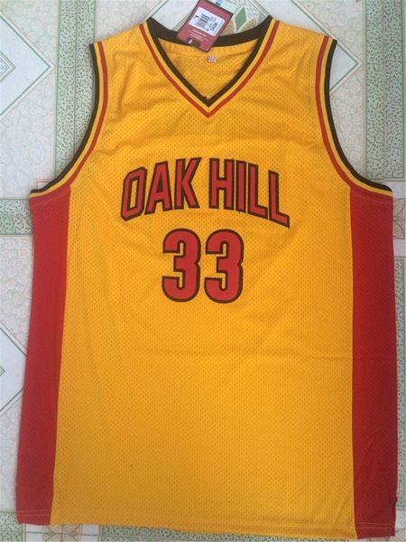 

high school oak hill #33 kevin durant basketball jerseys - yellow, Black