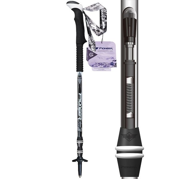 

2 pcs carbon fiber telescopic hiking walking sticks trekking poles 3 section adjustable anti-shock ultralight sticks 1 pair