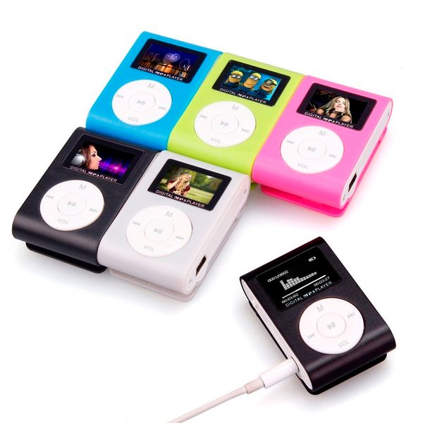 

new2018 new style usb clip lcd screen support 32gb micro sd tf card mp3 player mini memories are not includedlow price