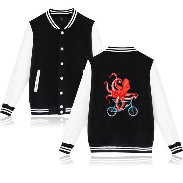 

cotton men's printing jacket new coming ocs casual coat clothing fashion baseball uniform, Black;brown
