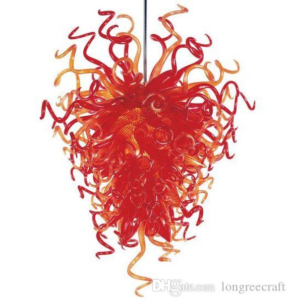 

ec ul certificate led lights orange color crystal chandeliers hand blown borosilicate glass chandeliers lighting fixtures