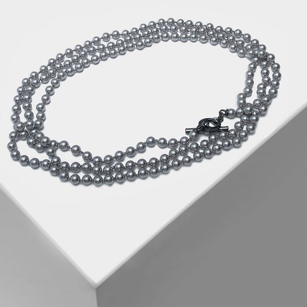 

amorita boutique silver and white fashion pearl necklace