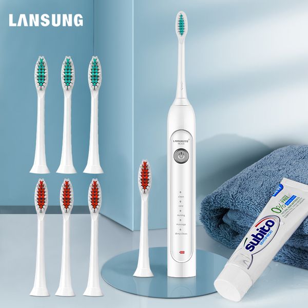 

lansung adults electric toothbrush rechargeable toothbrush smart oral sonic automatic toothbrush electric teeth gift