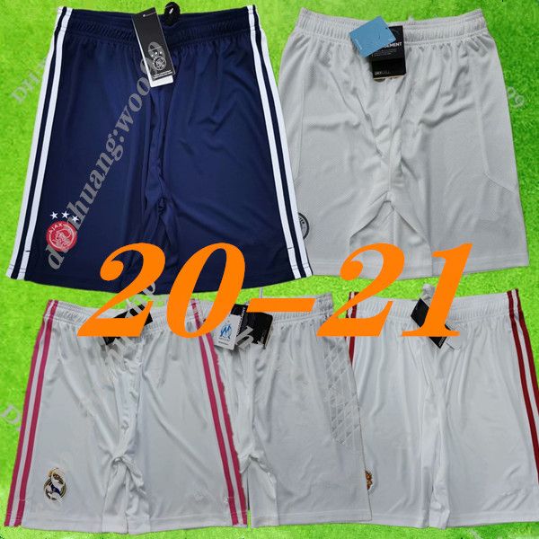 

2020 ajax football shorts 2020 home away jersey football shorts men's 20/21 olympique de marseille home football pants, Black;red