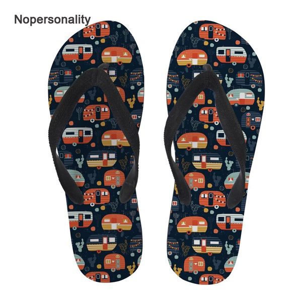 

nopersonality nonslip car pattern flip flops for women casual summer beach flipflops comfortable massage female slipper sandals, Black
