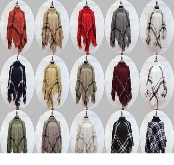 

плед пончо женщины кисточкой блуза вязаная coat свитер vintage палантины вязаные шарфы шотландка зимы накидка сетка шаль кардиган плащ 12шт, Blue;gray