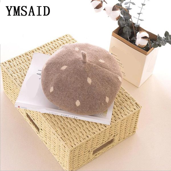 

ymsaid новые корейские моды 100% шерсть женщины береты зима теплых береты женской повседневные шапки винтажной шерстяной даму flat cap boina, Blue;gray