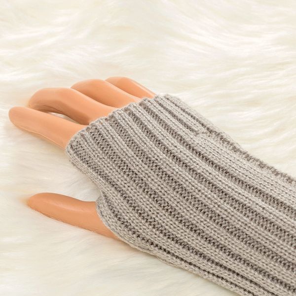 

fashion- winter twist gloves 5 colors to choose comfortable hollow twist arm warmer long knit mitten gifts, Blue;gray