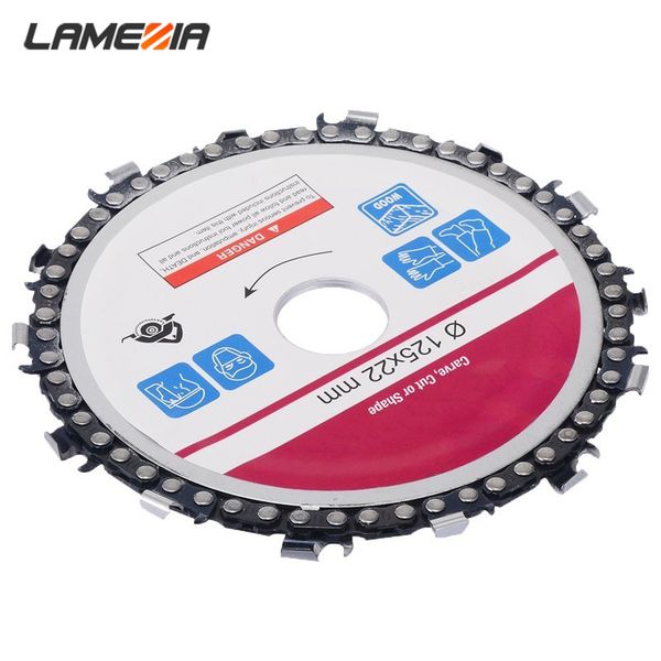 

lamezia 5 inch 22mm diameter 14 tooth chainsaw disc for angle grinders circular saw blade wood cutting steel carving cut carve