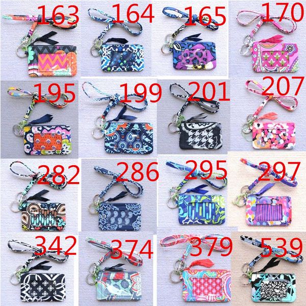 

nwt cotton fabric zip id case with lanyard id card holder coin purse buy 10 get 1, Brown;gray