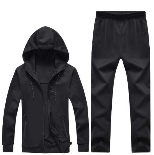 

men's sports suit large size comfortable breathable xl-4xl 2775#, White;black