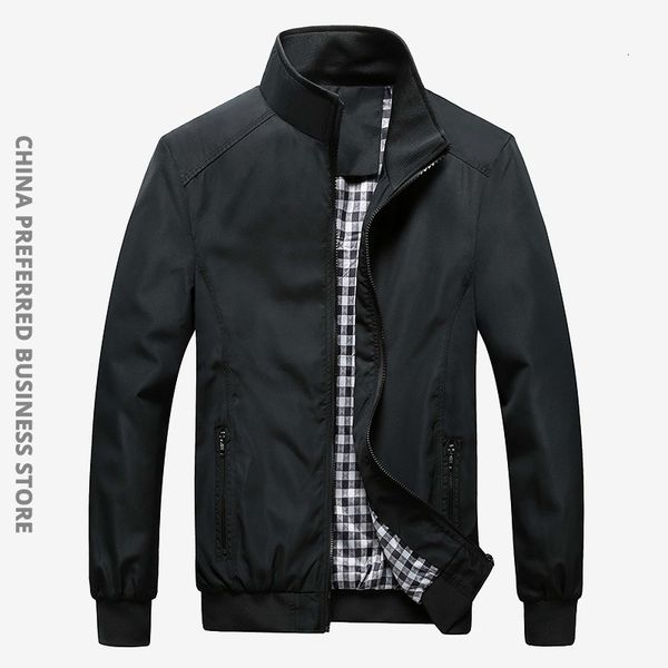 

spring jacket 5xl waterproof autumn thin slim casual 2019 men jackets fashion large plus size brand blue black, Black;brown