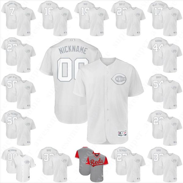 

Reds 2019 Players Weekend Jersey Nick Senzel Joey Votto Aristides Aquino Tucker Barnhart Trevor Bauer Luis Castillo Derek Dietrich Suarez