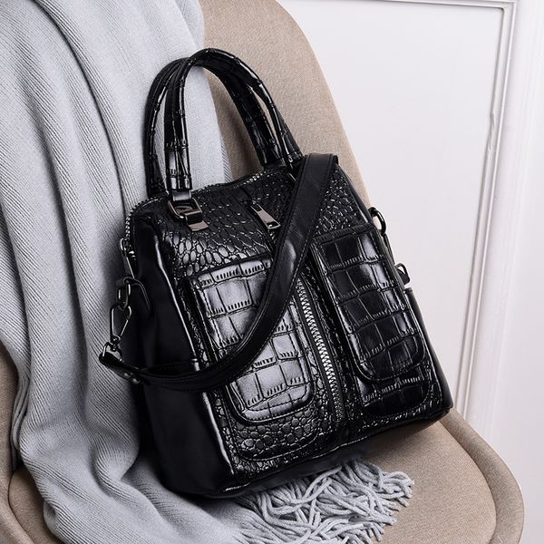 

натуральная кожа split патентный женщин tote сумки крокодил плеча fanny мешка плеча роскошный офис дамы мешок руки аллигатор красный