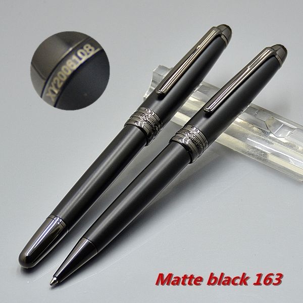 

promotion - msk-163 matte black ballpoint pen rollerball pen stationery school office supply with monte serial number xy2006108, Blue;orange