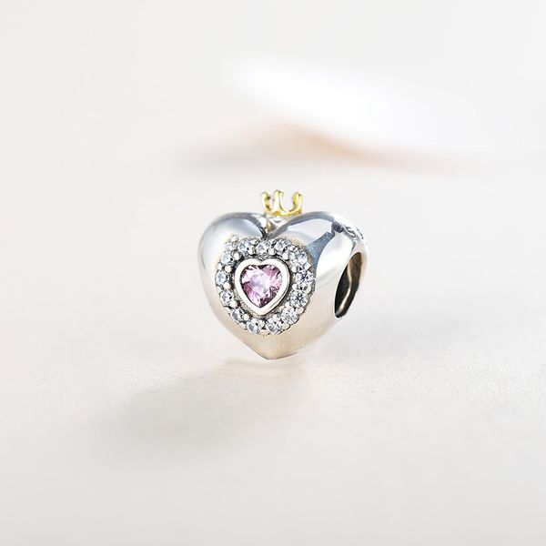 

новый подлинный реальный стерлингового серебра 925 сердце корона пандора прелести diy jewelrynew, Black