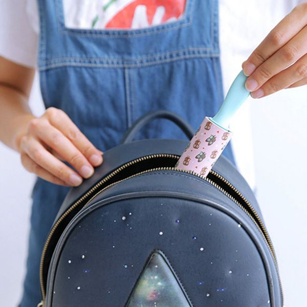 

30sheets with handle brush lint roller reusable dust remover wiper sticky pet hair cleaning brush cleaners accessories