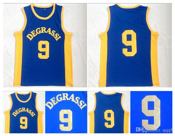 

degrassi community 9 jimmy brooks jersey men high school team color blue stitched brooks moive basketball jerseys uniform, Black