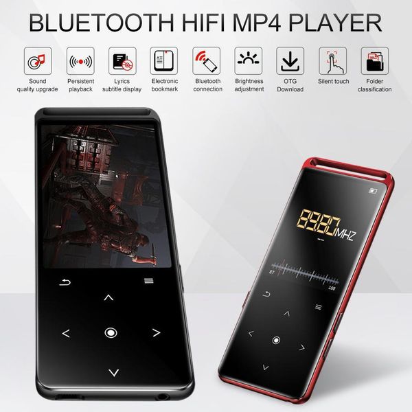 

m6 bluetooth 5.0 lossless mp3 player 16gb hifi portable audio with fm radio ebook voice recorder mp3 music player