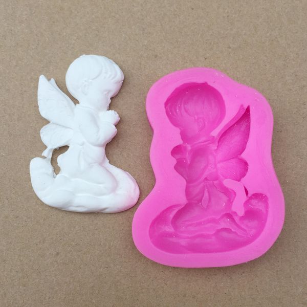 

ledifly 2019 3d baby angel silicone fondant cake soap candy decorating pudding muffin mold wh0180