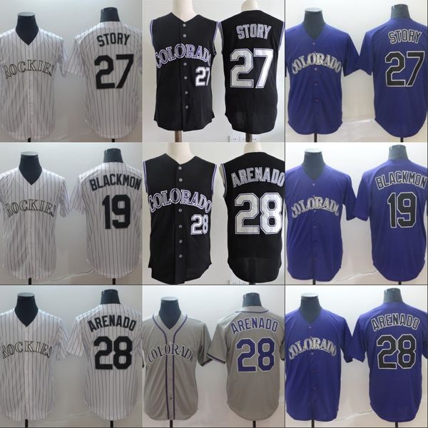 

Mens 28 Nolan Arenado Rockies Jersey 19 Charlie Blackmon 27 Trevor Story 100% Stitched Baseball Jerseys Cheap Fast Shipping