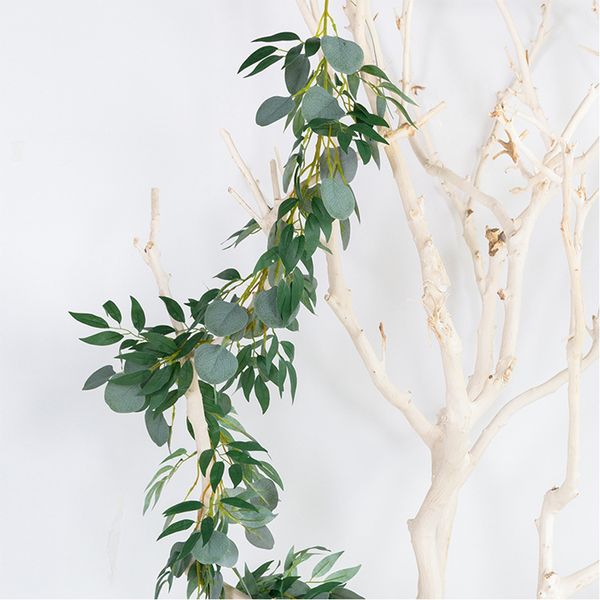 2m Artificial Fake Eucalyptus Garland Wreath Greenery Leaf Vine Plants Foliage