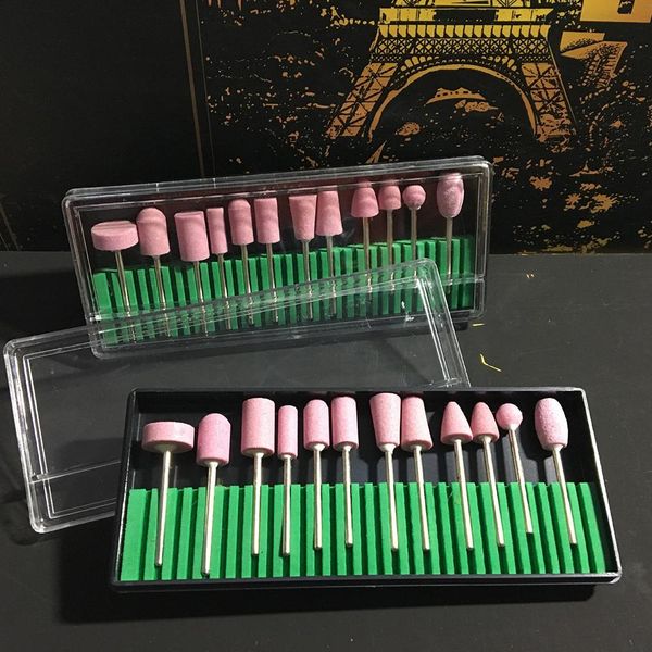 

12pcs/set ceramic drill bits polishing grinding head nail art manicure tool fashion
