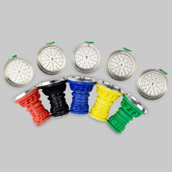 Silicone Shisha Cookah Bowl Курение металлический поддон для табачного угля держатель