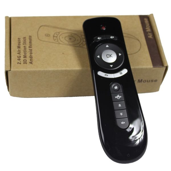 T2 Mini Flying Air Mouse 2.4G Teclado Sem Fio Mouse para Android Caixa de TV Remoto Controle 3D Sensor Motion Player