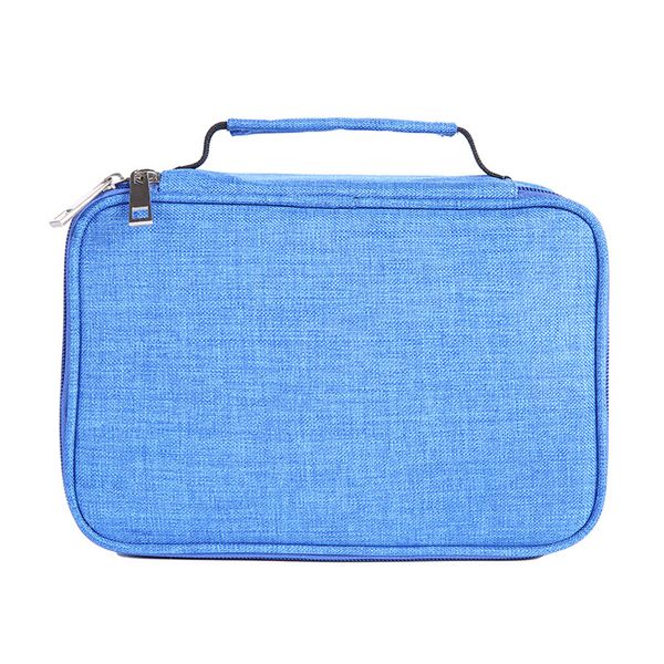 

72 slots zipper pencil case stationery jewelry holder multifunctional pen large capacity pouch with handle solid organizer