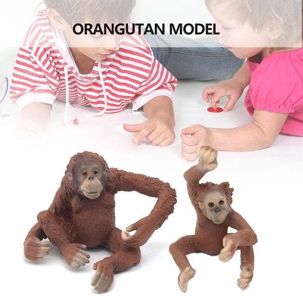 

mini pvc simulation model static wild animal orangutan model solid toy crafts figures plastic toys for children