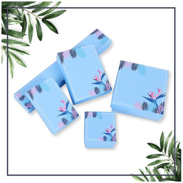 

[ddisplay]creative canna blue jewelry gift box glamour ring boxes monthly earring small jewelry display fineness necklace package box, Black;white